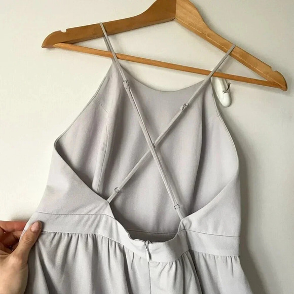 Park & Fifth Rosewood Halter Maxi Dress Dove Grey Size 4 - Picture 13 of 15